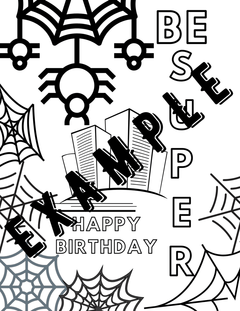 10 Happy Birthday Spiderman Coloring Page for Kids to Celebrate the Web-Slinging Hero